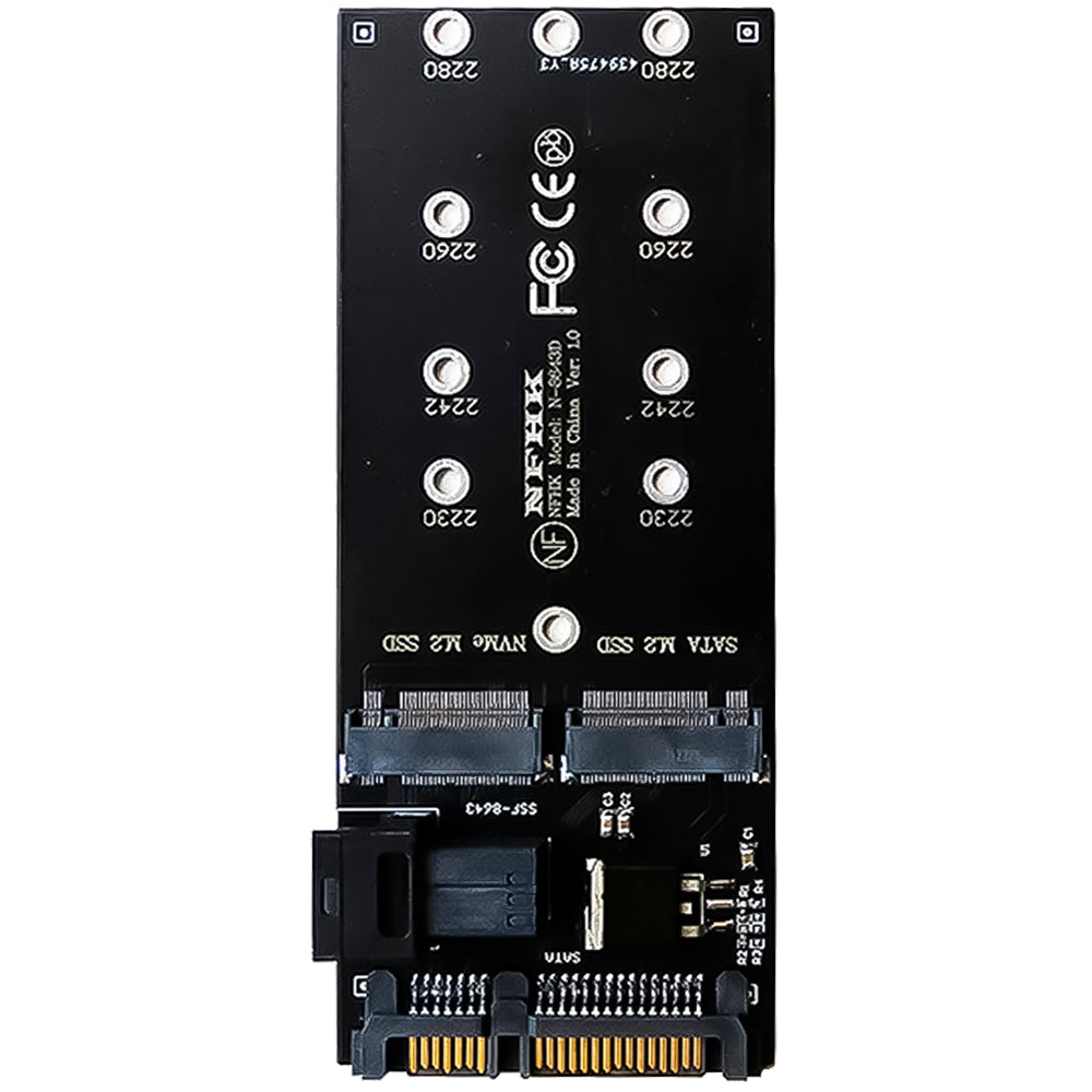 Placa Adaptadora de SATA 22 Pinos Para M.2 Sata, e de SFF-8643 Para M.2 NVMe