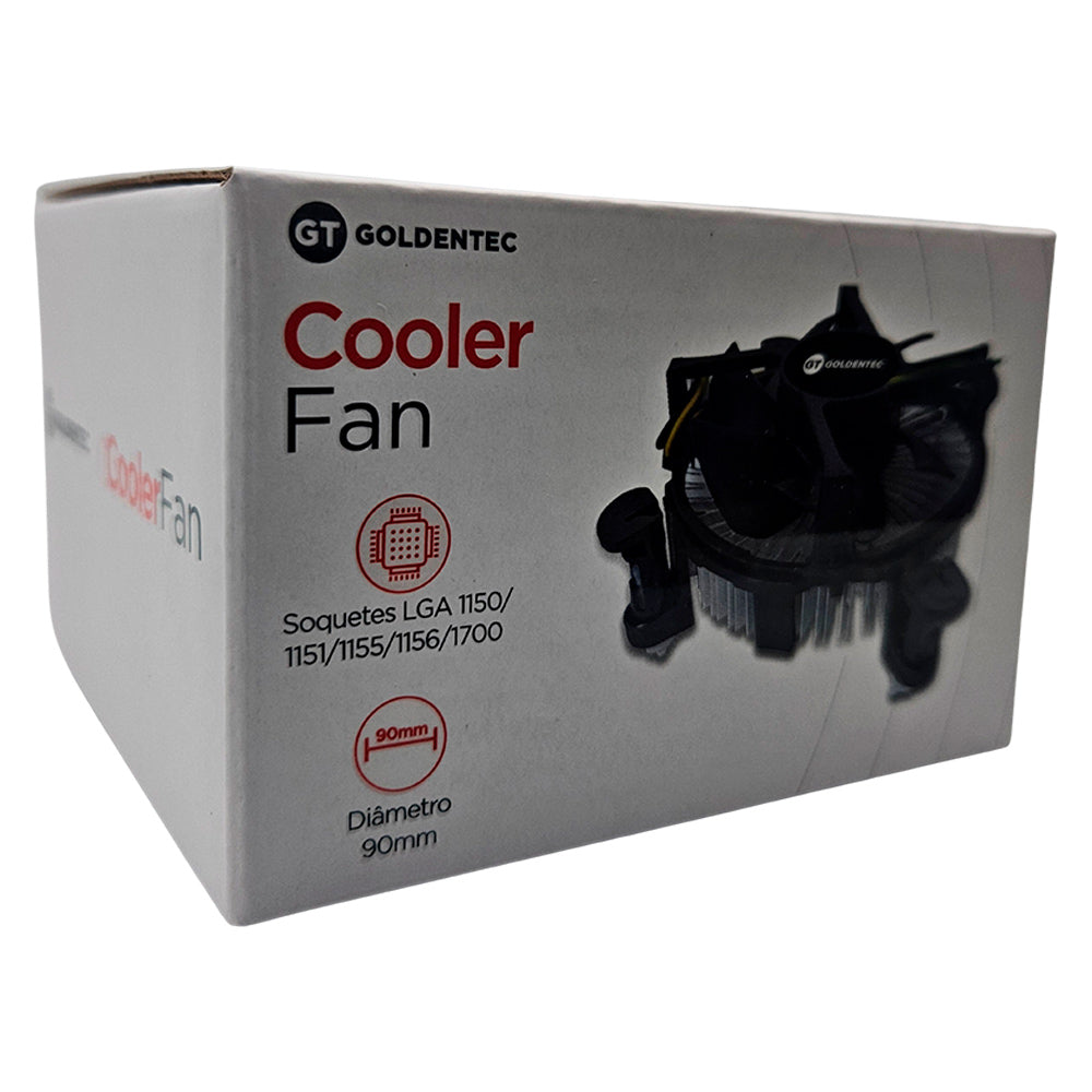 Cooler para Processador Soquete LGA 1150/1151/1155/1156, 18dBA, 12V, 4-pin PWM, Goldentec