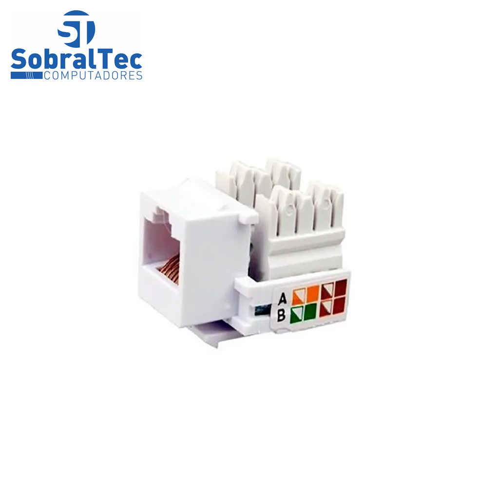 Conector Keystone Fêmea RJ45 CAT5e/ Branco