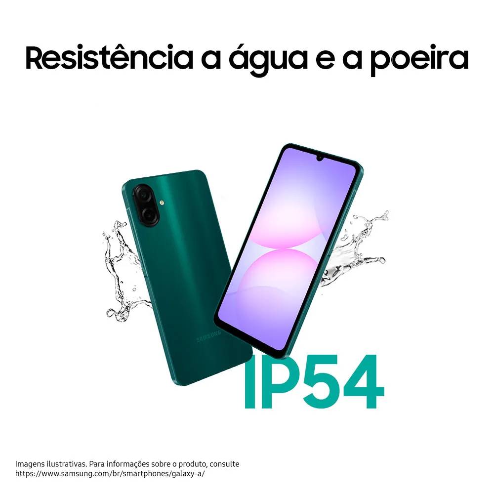 Smartphone Samsung Galaxy A07, 128GB, 4GB RAM + RAM Plus até 4GB - Verde
