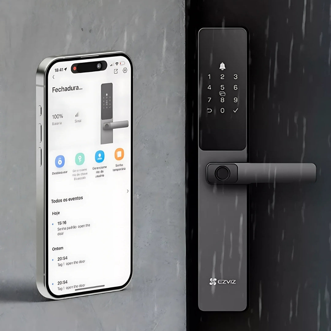 Fechadura Digital, DL05, Wi-Fi BT Inteligente, Código Senha, Tag a prova d'água, Ezviz