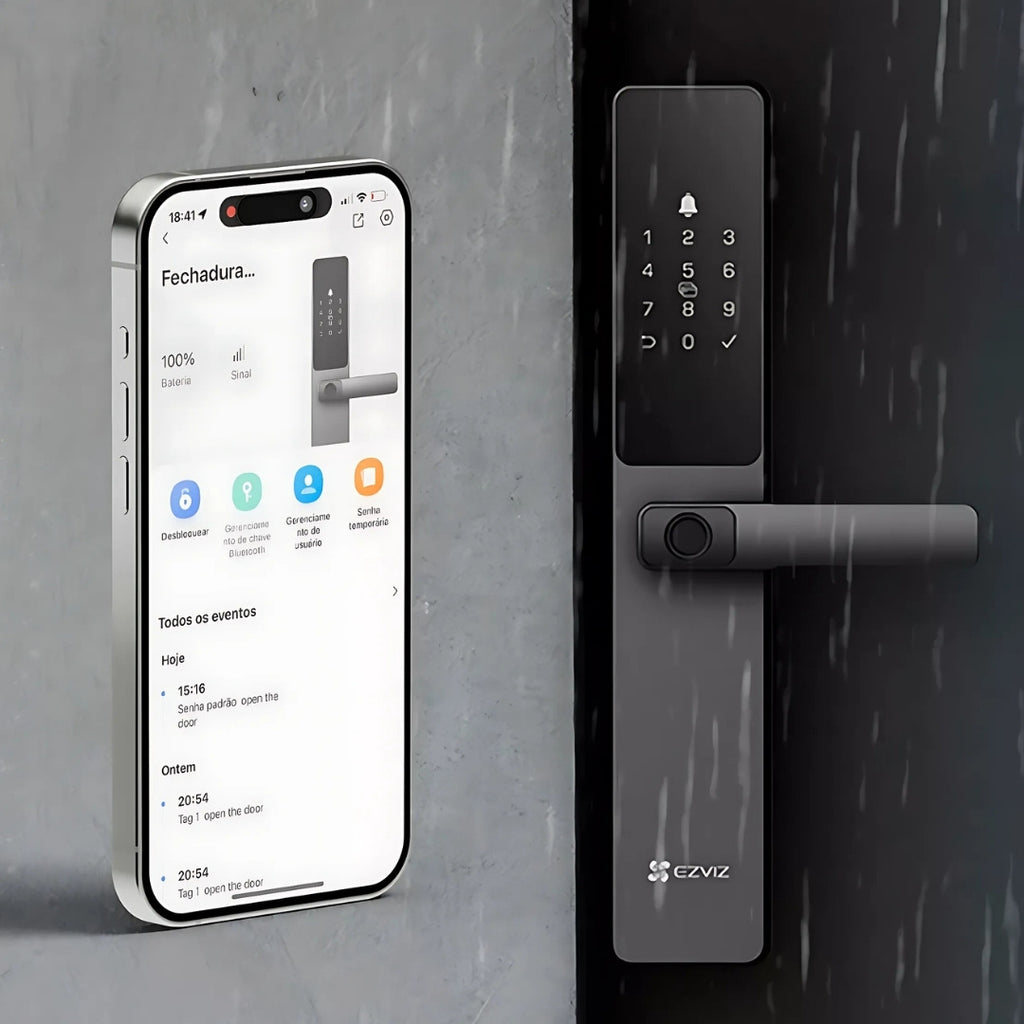 Fechadura Digital, DL05, Wi-Fi BT Inteligente, Código Senha, Tag a prova d'água, Ezviz