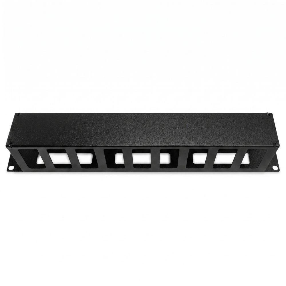 Organizador de Cabos Horizontal 1U 80mm para Rack 19"  - MAX ELETRON