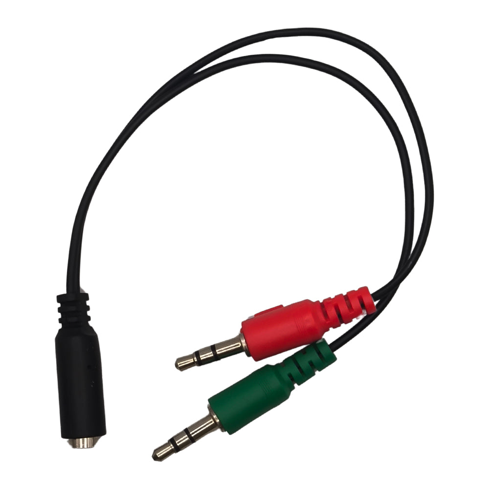 Cabo Adaptador Y, P3 Fêmea Para 2 P2 Macho, Microfone e Fone, StormTech