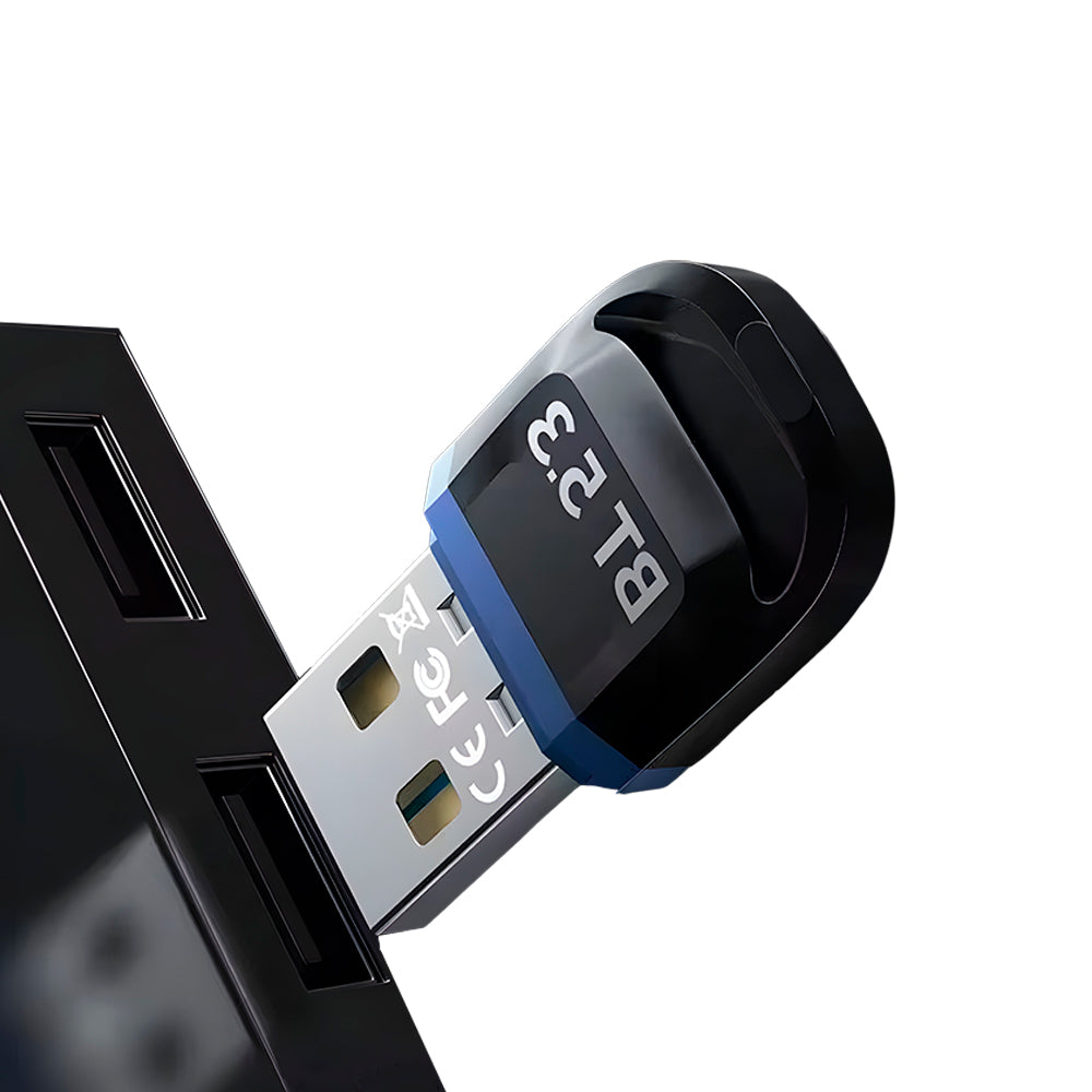 Adaptador Bluetooth 5.3 USB Dongle 3Mbps, Wireless Sem Fio, Receptor de Aúdio - Preto