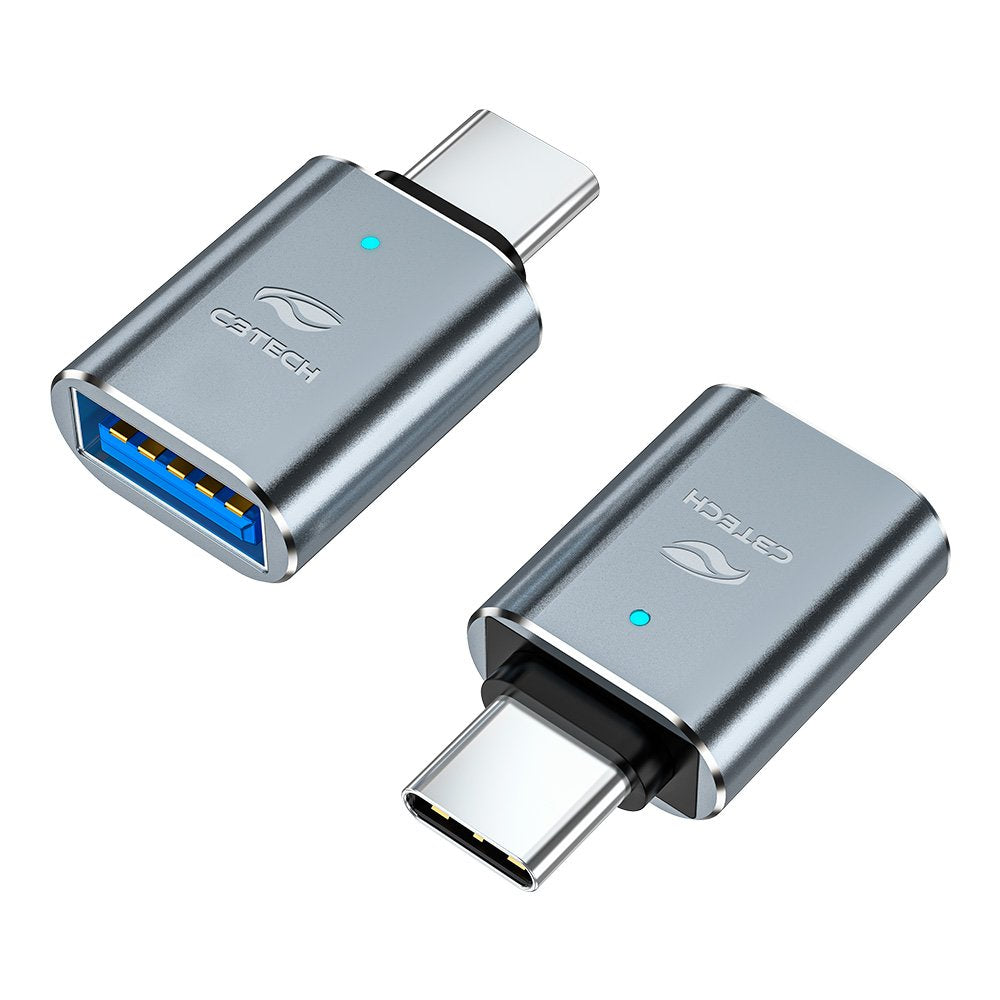 Adaptador OTG-20 C3Tech, USB-C Macho para USB-A Fêmea, USB 3.0 até 5 Gbps, Carregamento Rápido, Compacto