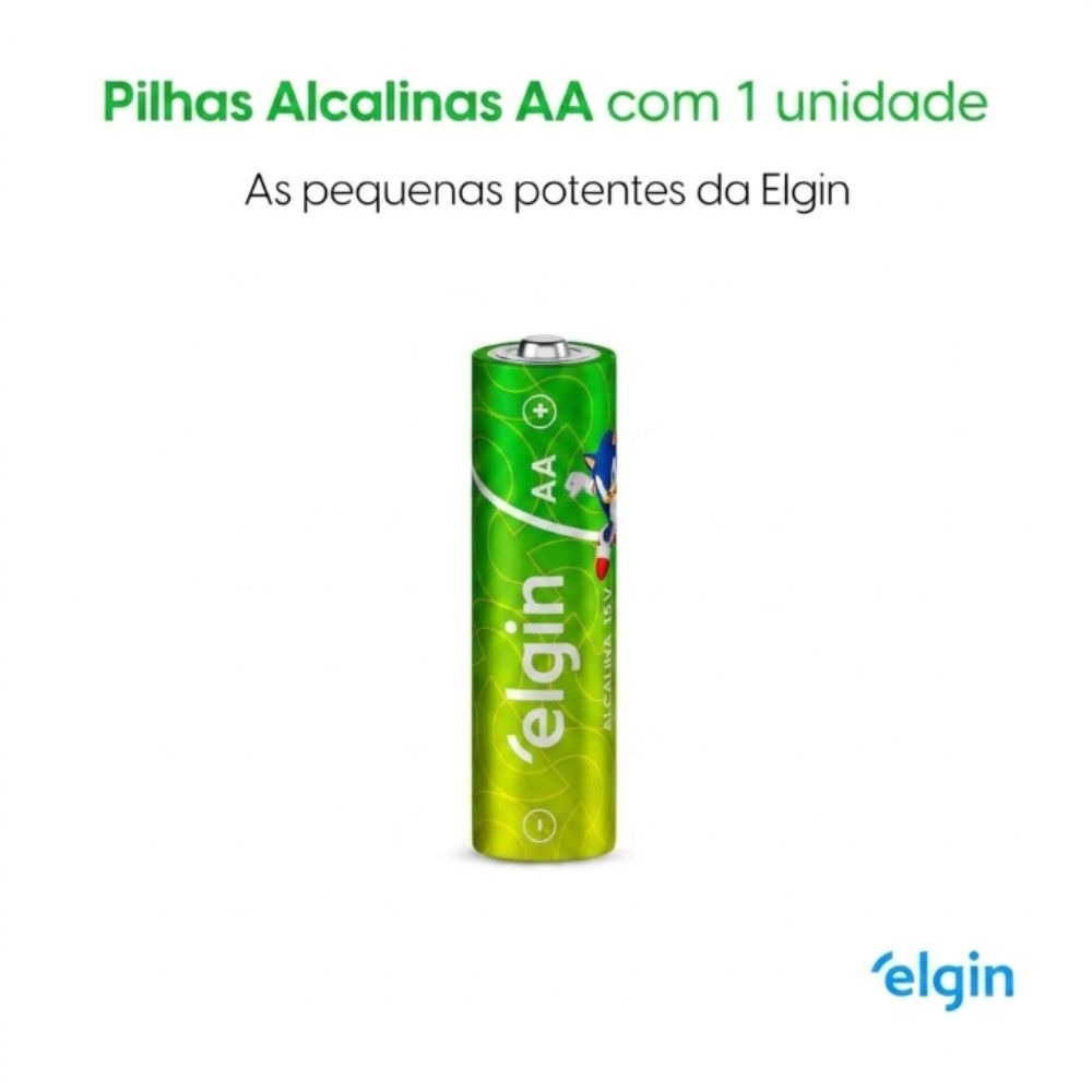 Pilha Alcalina AA Comum Elgin Shrink - Unidade (ELE000000082429)