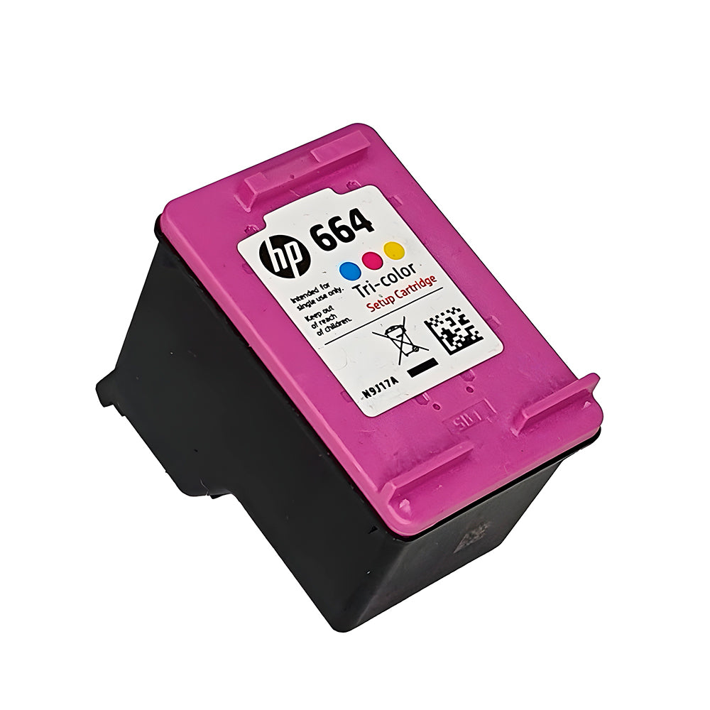 Cartucho de Tinta HP 664 Color F6V28AB, Para HP Deskjet 2136/ 2676/ 3776/ 5076/5276 - Rende até 100 Paginas
