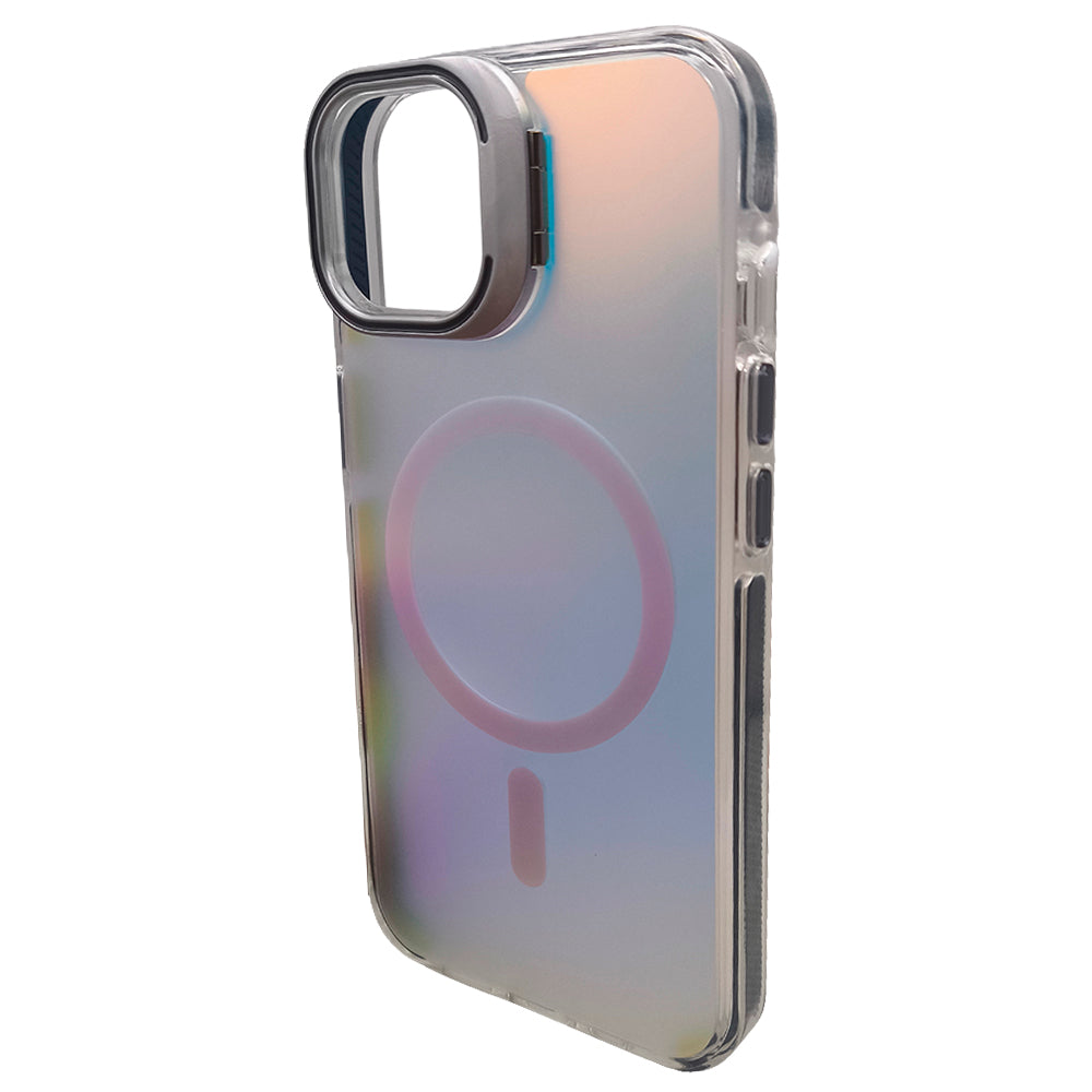 Capa Holográfica, Com Suporte Para Carregamento Magnético, Para iPhone 14 e 13