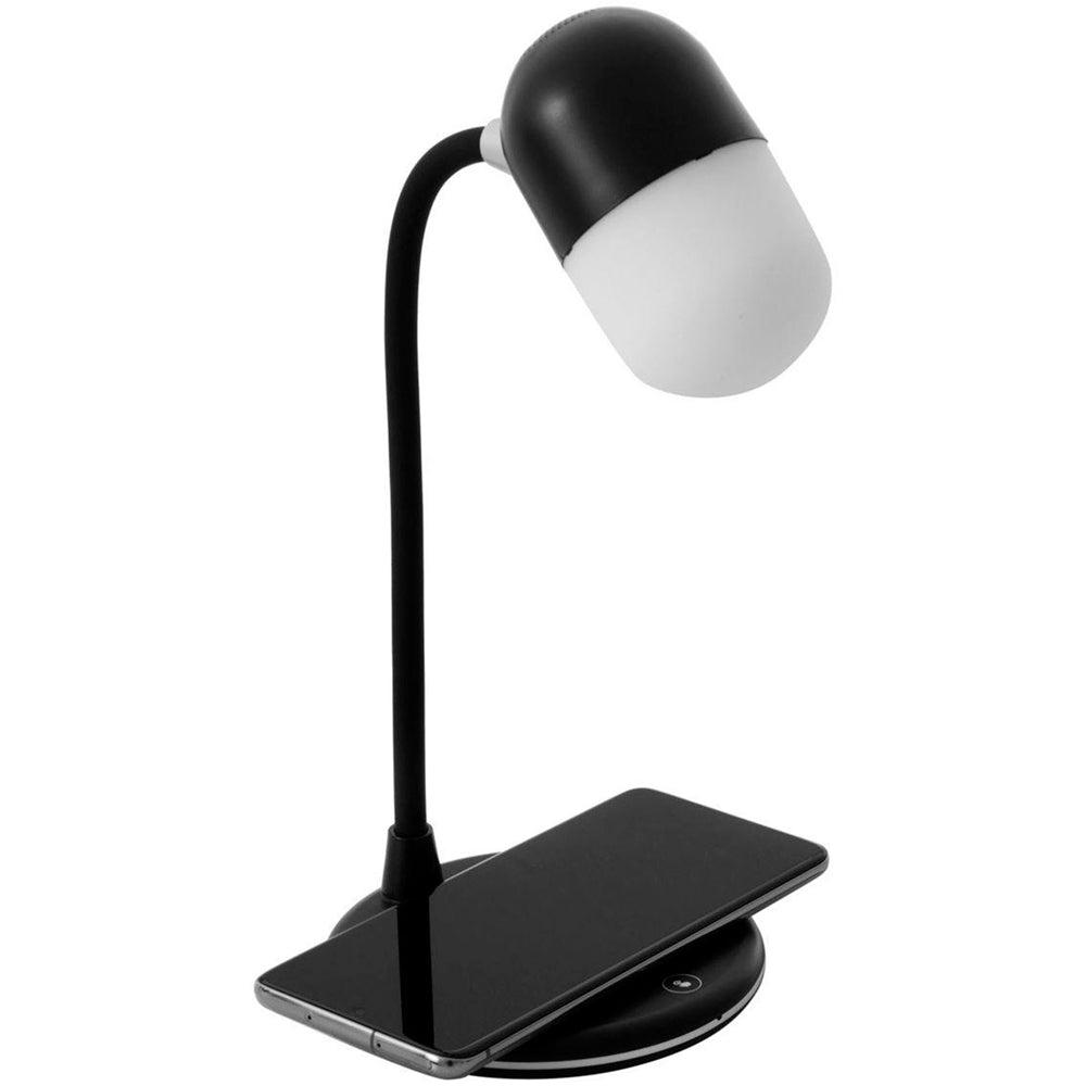 Luminária de Mesa Lumi Play LED Elgin 3 em 1 Luminaria Caixa Som e Carregador Sem Fio 3 Intensidades - Bluetooth Lumi Pl