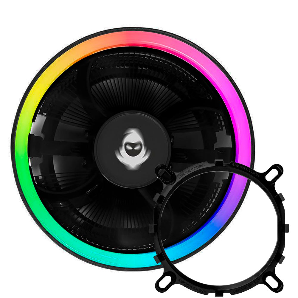 Cooler Para Processador Mancer Vortex Rainbow RGB, MCR-VOR-01