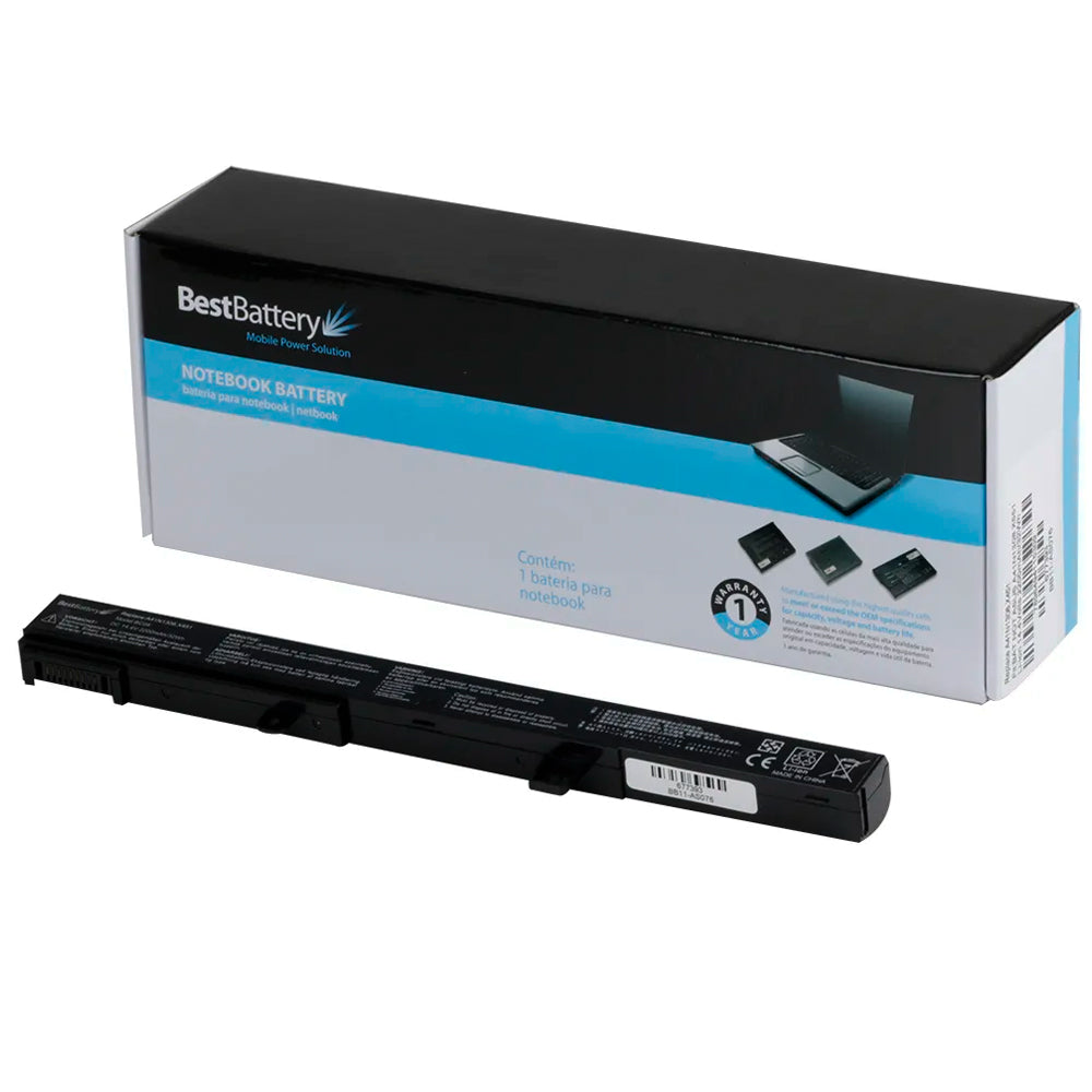 Bateria Notebook ASUS A41N1308 X551 X551C X551CA 4 celulas 32Wh 2.200 mAh 14.4 Volts- Compatível Com Asus X451c