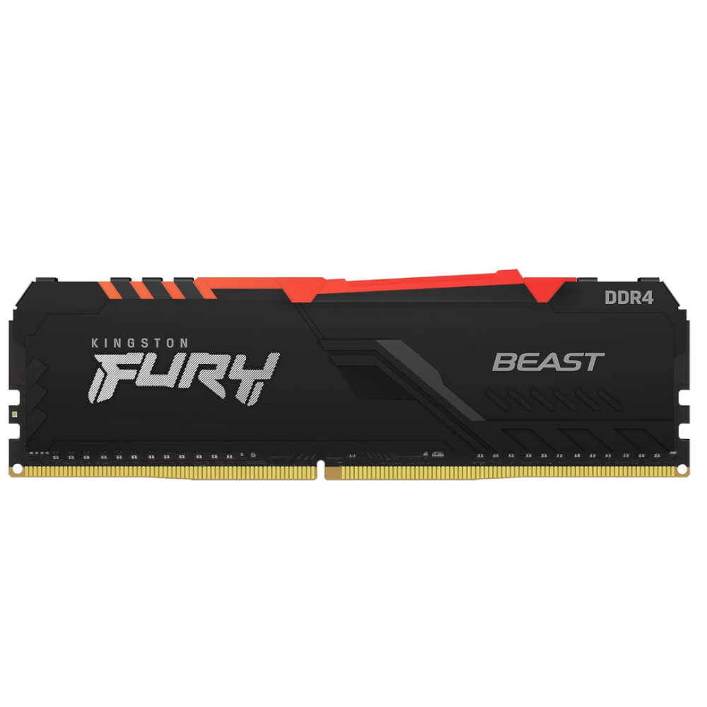 Memória RAM Desktop Gamer Kingston Fury Beast 16GB 3200Mhz, DDR4, 1.35V, CL16, KF432C16BBA/16, RGB