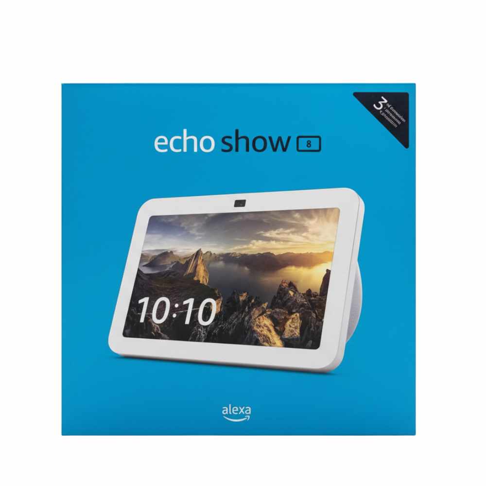 Amazon Echo Show 8 - 3ª Geração Smart Display Áudio Espacial Hub Alexa - Branca