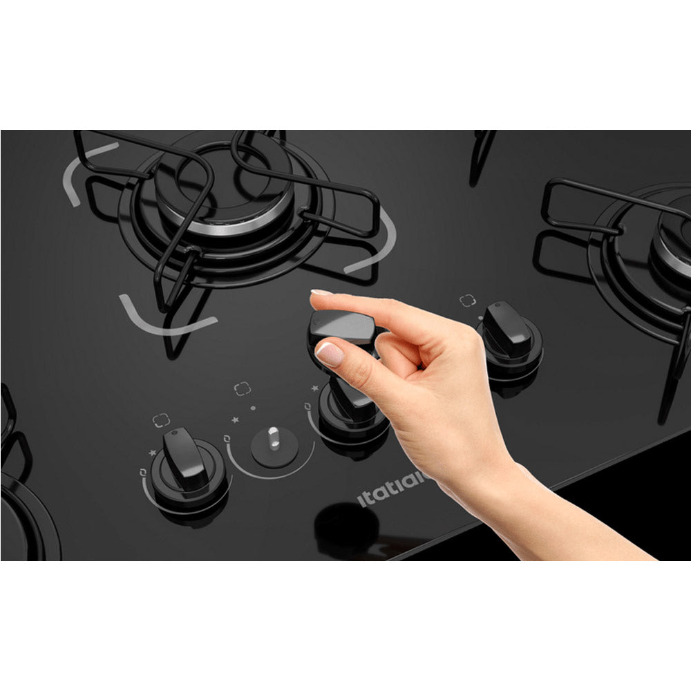 Fogão Cooktop Itatiaia Essencial 5 Bocas Preto 110V/220V