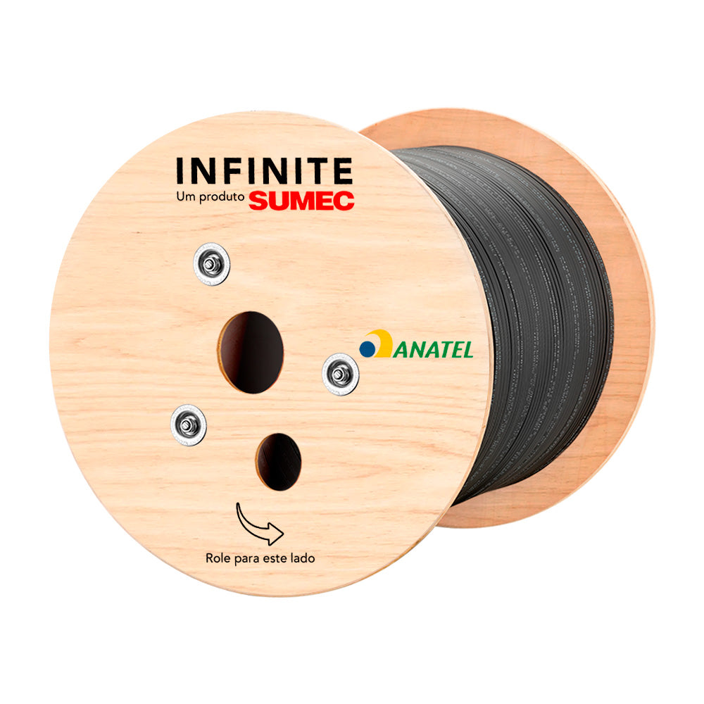 Bobina Cabo de Fibra Óptica, 1.000 Metros Sumec, Flat Drop, 1 Fibra