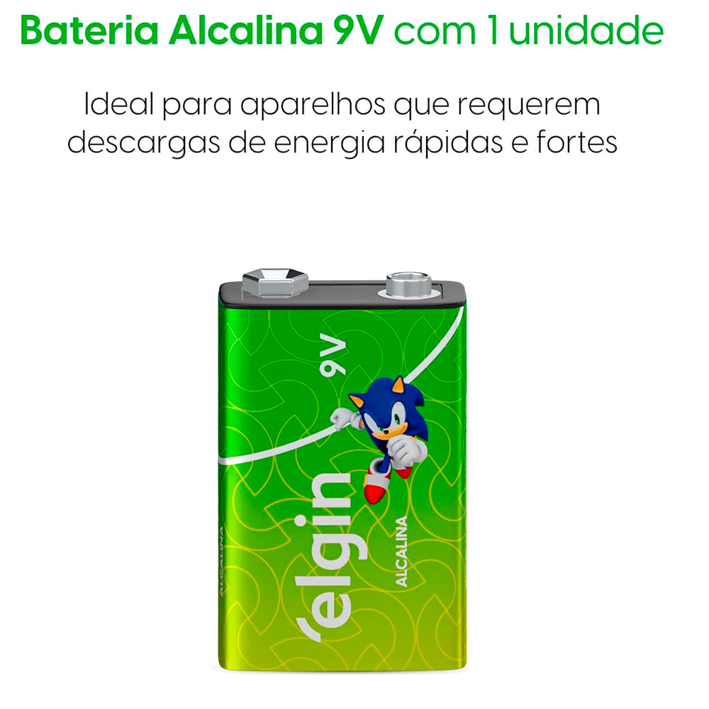 Bateria Alcalina 9V Dura+ Blister, Com 1 Unidade, Elgin - ELE000000082158