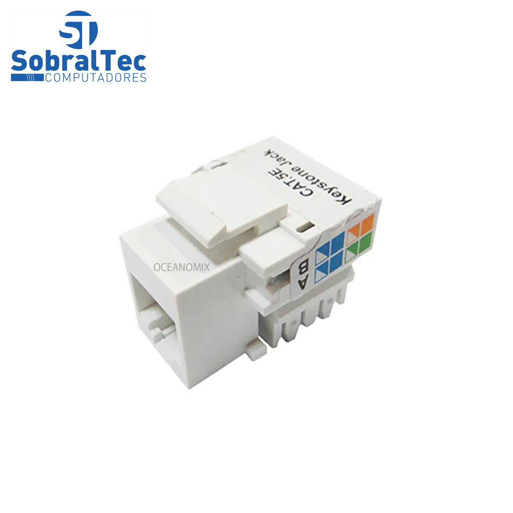 Conector Keystone Fêmea RJ45 CAT5e/ Branco