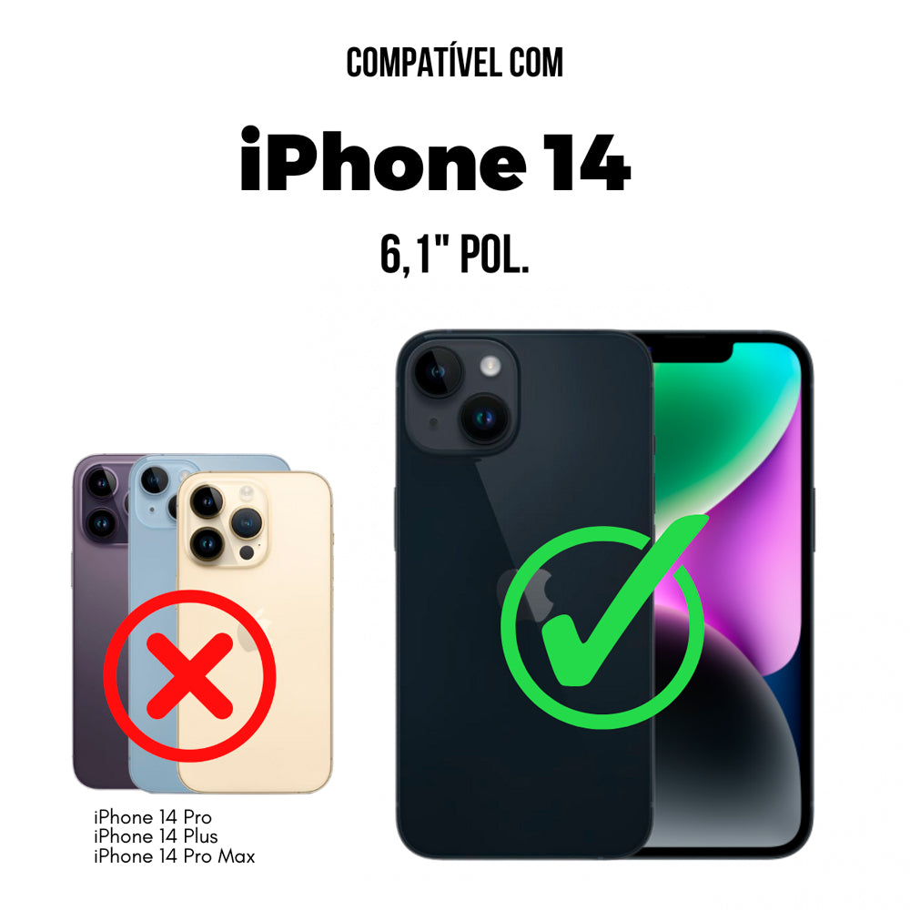 Capa Transparente, Com Suporte Para Carregamento Magnético, Para iPhone 14