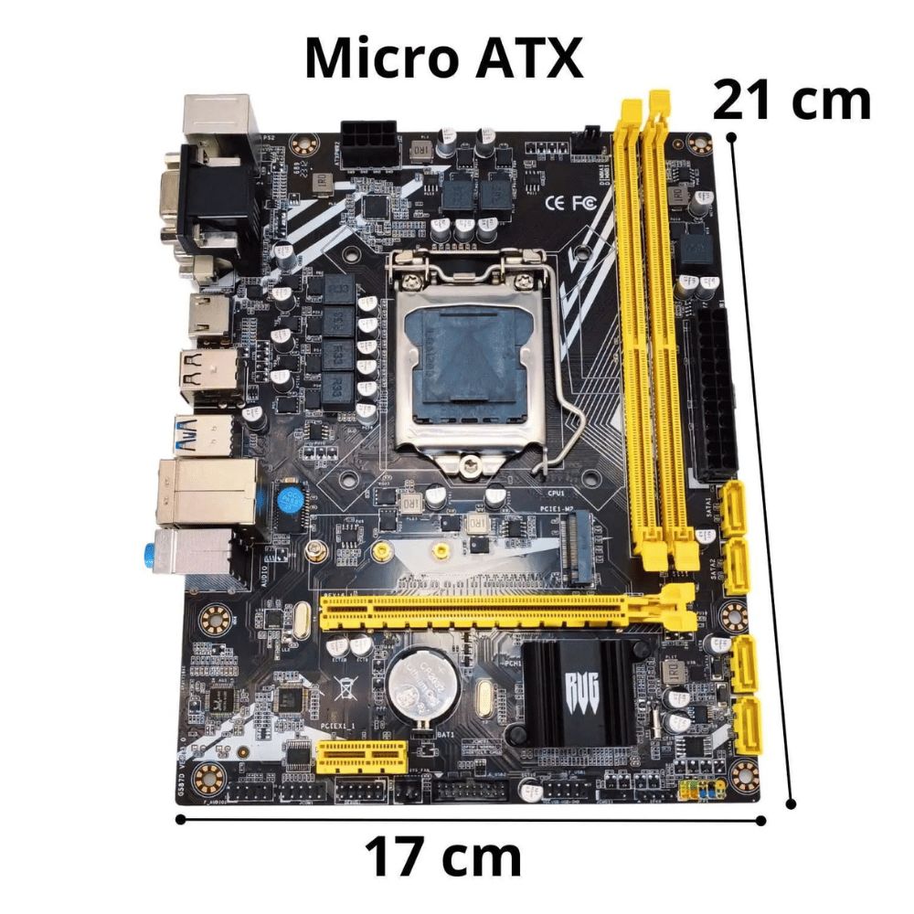 Placa Mãe Revenger G-H510 Intel LGA 1200 mATX 2x DDR4 M.2/HDMI/DVI/VGA/PS2