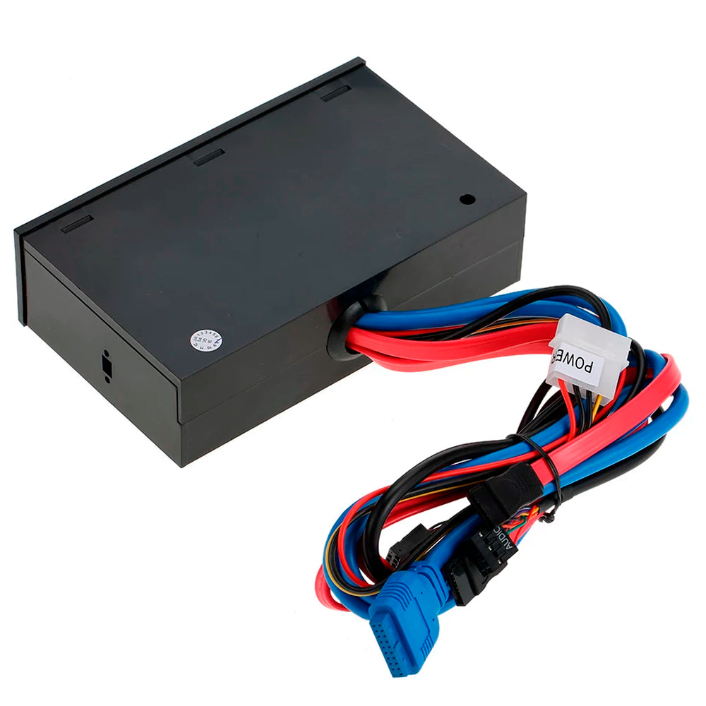 Hub USB 3.0 Multifunções com Leitor de Cartão, Porta eSATA/SATA, Compatível com Baias de 5.25"