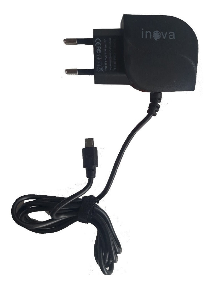 Carregador Rápido Usb Inova Original 3.1A Preto Car-10064 Com 2 Portas Usb
