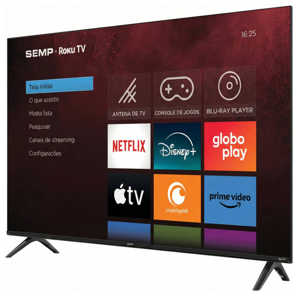Smart TV 32" Semp Roku TV HD LED 32R6610 Wi-Fi USB 3 HDMI Bivolt