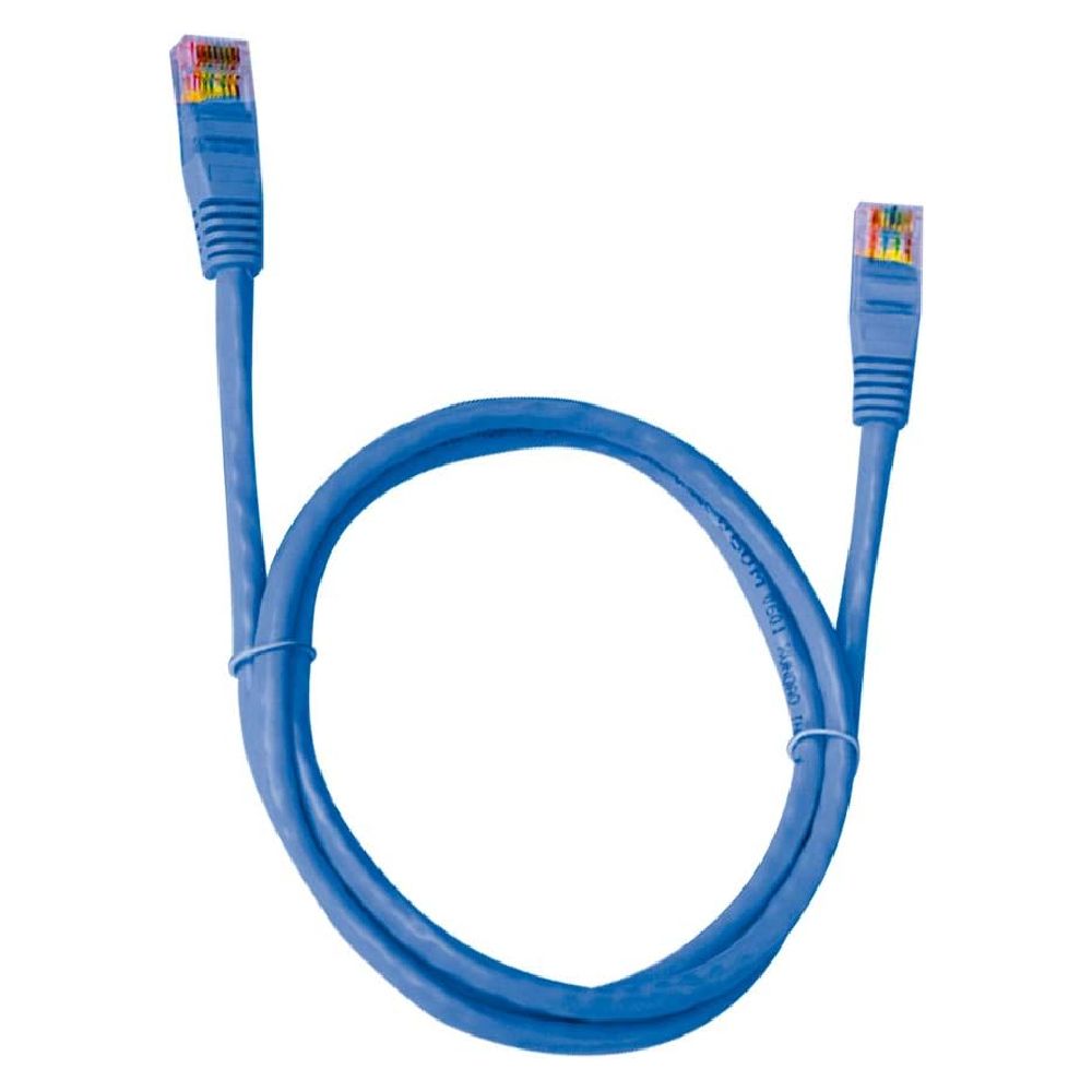 Cabo de Rede Patch Cord Cat.5E, 1.5 Metros RJ45, U/UTP 4 Pares 24 AWG, Gigabit, CAT5E15B Azul