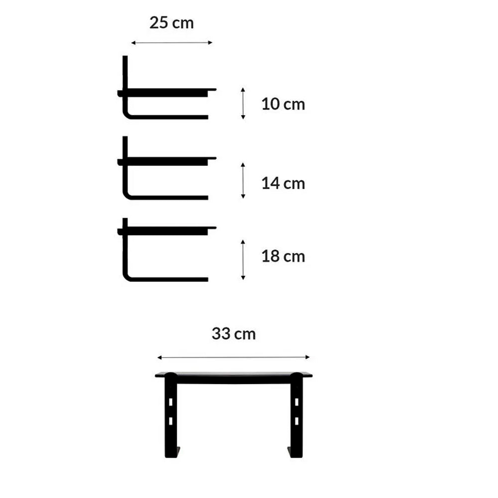 Suporte Para Monitor Ergonômico, Office, Conforto e Estabilidade, Preto com Vidro Fumê - Reliza