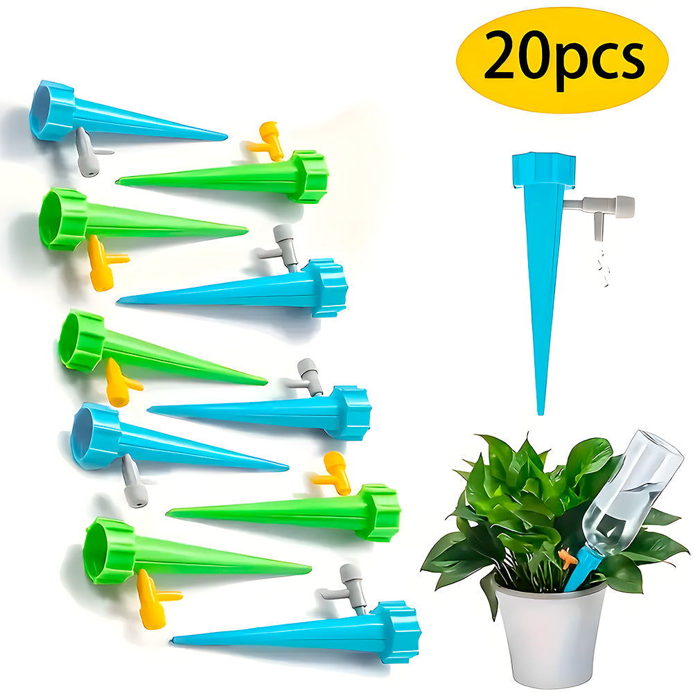 Kit Para Irrigação Com 20 Peças de Gotejadores, Válvula Acoplável