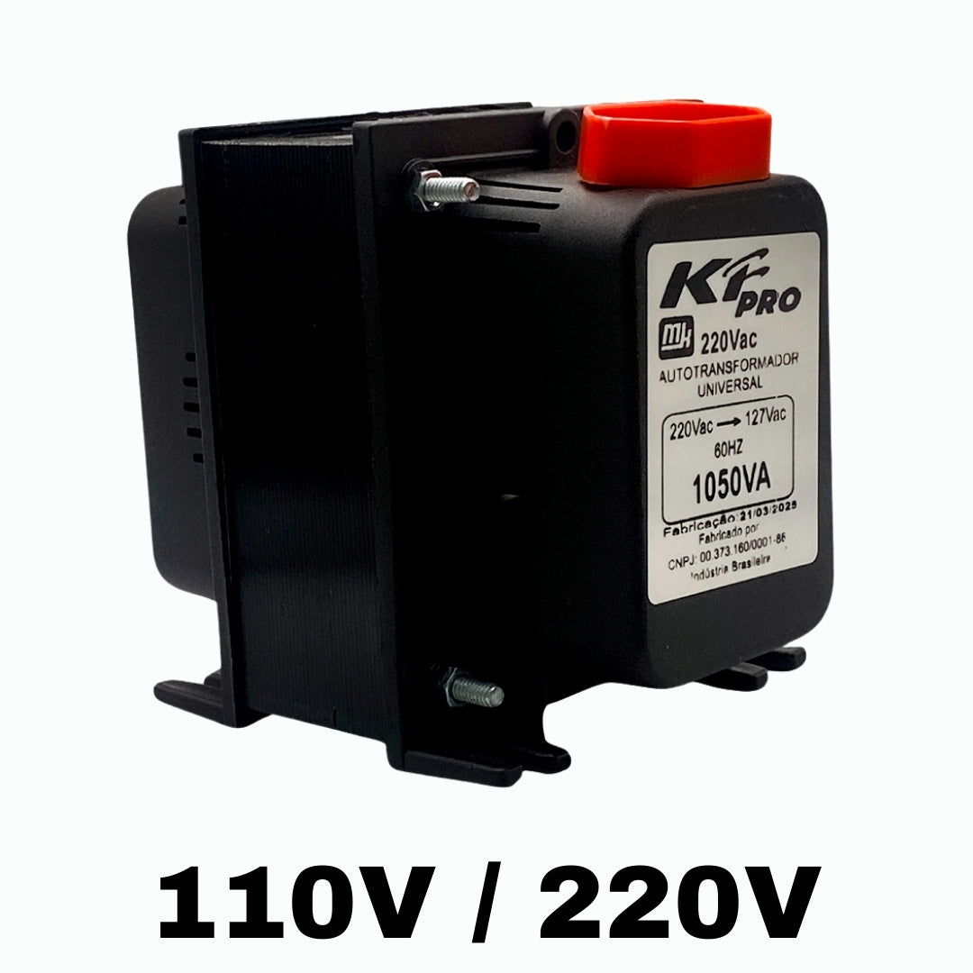 Autotransformador KF, Bivolt 110/220V, 1.050VA, Pro, Preto - TRF0911