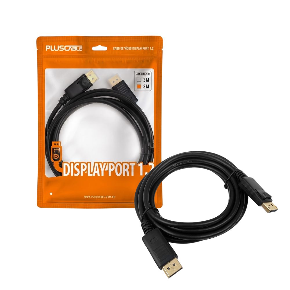 Cabo Displayport 3 Metros V1.2  Dp1230 Plusc