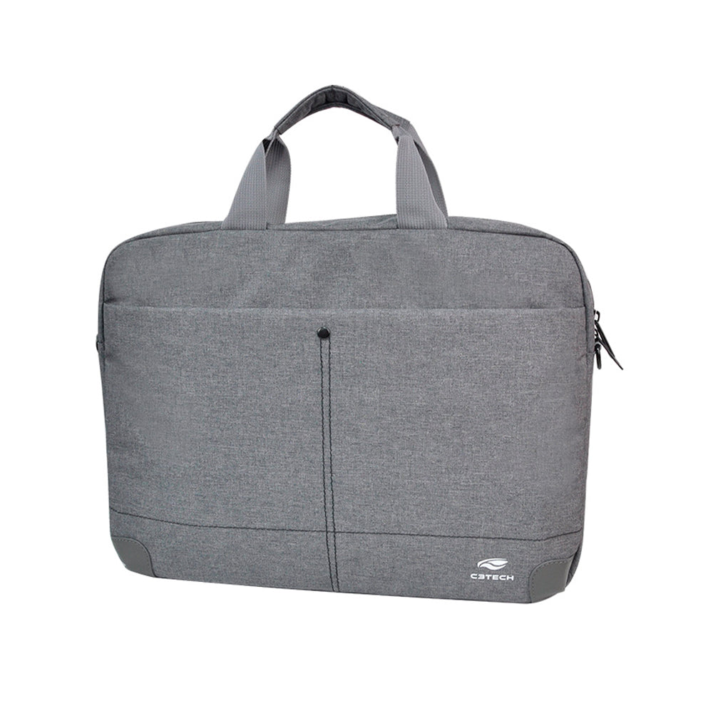 Case Para Notebook 15.6", Com Bolsos e Alça, C3Tech ML-50GY - Cinza
