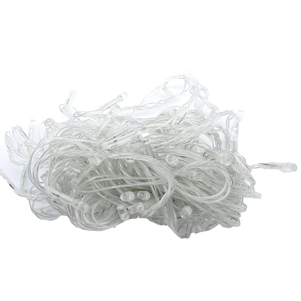 Conjunto 100 LEDs Branco, Pisca-Pisca, 8 Funções, Fio Transparente, 8 Metros Comprimento, 5W, 220V, 85201