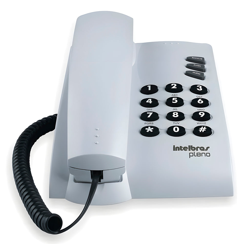 Telefone Intelbras Pleno Alámbrico Com Fio Sem Chave De Bloqueio - Cinza Ártico