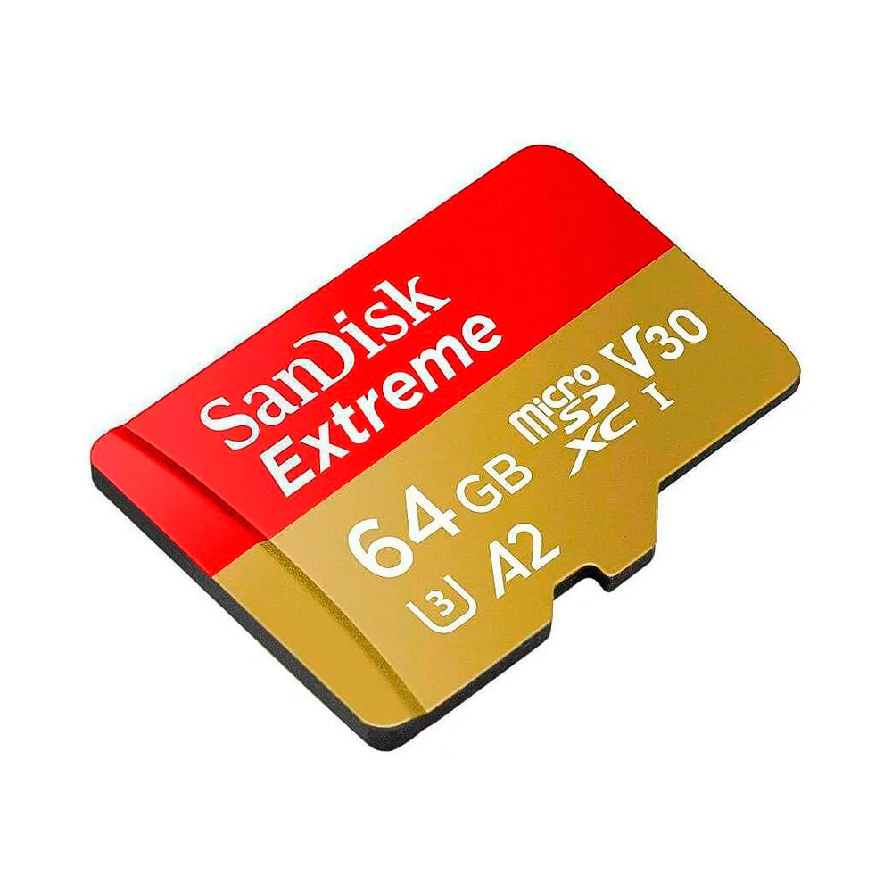 Cartão de Memória SanDisk Extreme 64GB Ultra MicroSDXC UHS-I 170Mb/s Leitura 80Mb/s Escrita + Adaptador