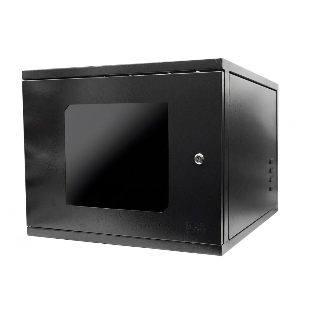 Mini Rack de Parede 19" 8U x 570 mm com Porta de Acrílico Soldado Max Eletron 2050
