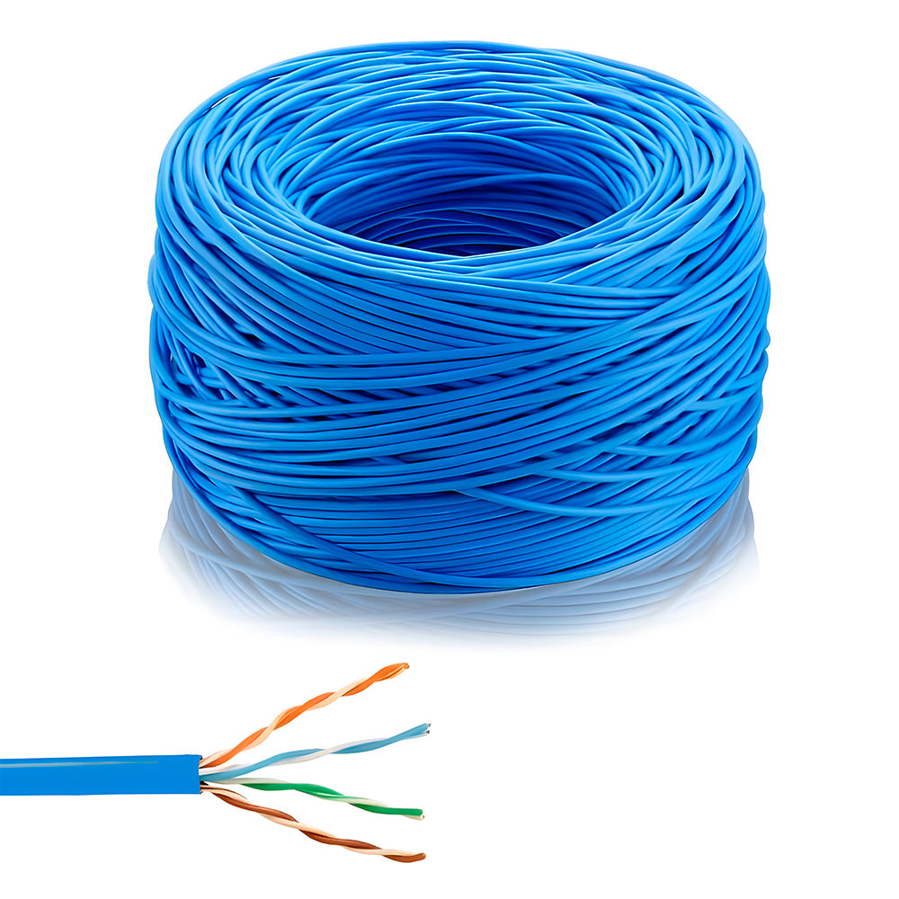 Caixa de Cabo de Rede Soho Plus CAT.5e - 24AWGX4P ROHS AZ 100% Cobre 305 Metros - Azul