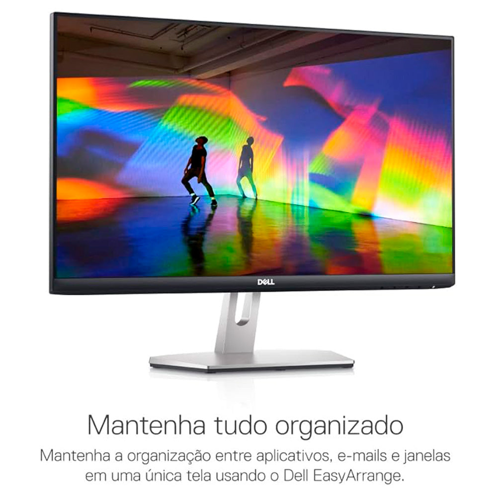 Monitor Dell 24'' 23.8- S2421HN Amd Freesync 75 Hz 110v/240v Preto e Prata