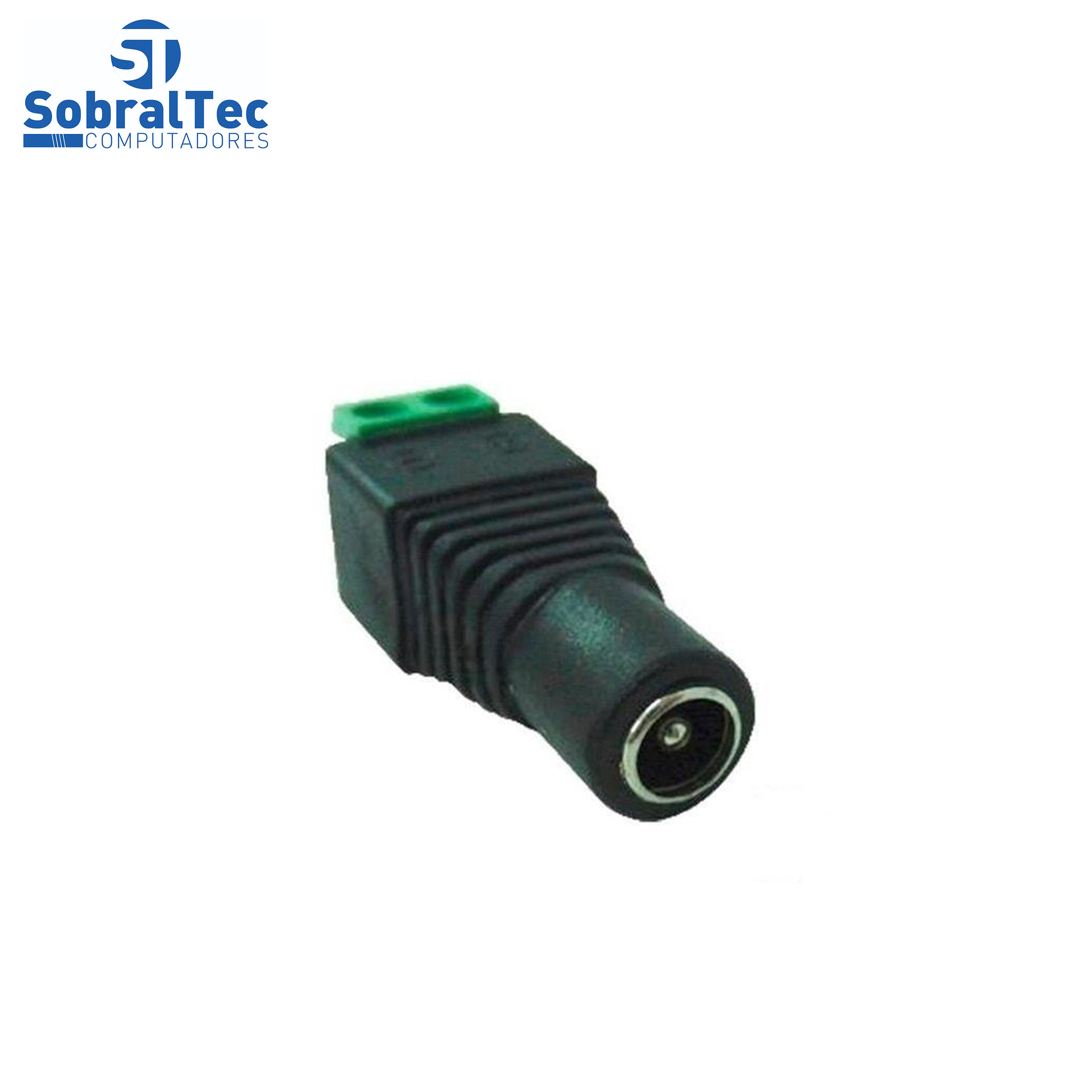 Conector Adaptador P4 Fêmea DC, Com Borne, Para CFTV, 3.7cm x 1.4cm
