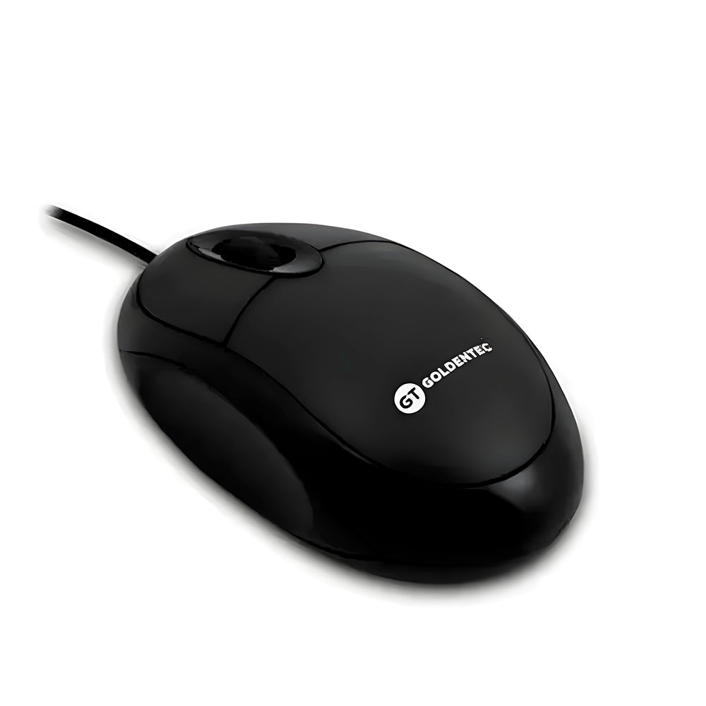Kit Teclado e Mouse USB, 1.200 DPI, Slim Plug And Play Padrão ABNT2 Goldentec GT850 - Preto