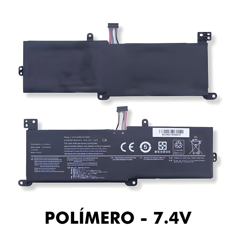 Bateria Notebook Compativel Com Lenovo Ideapad 320 15ikb L16L2PB2 - Polímero - 7.4 V