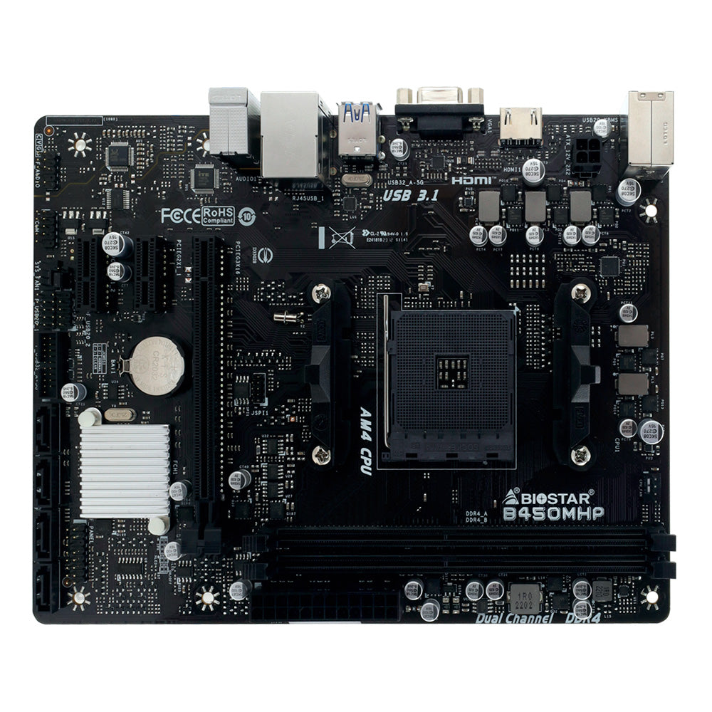 Placa Mãe Biostar B450MHP Ver. 6.3 Chipset B450 AMD AM4 Matx DDR4
