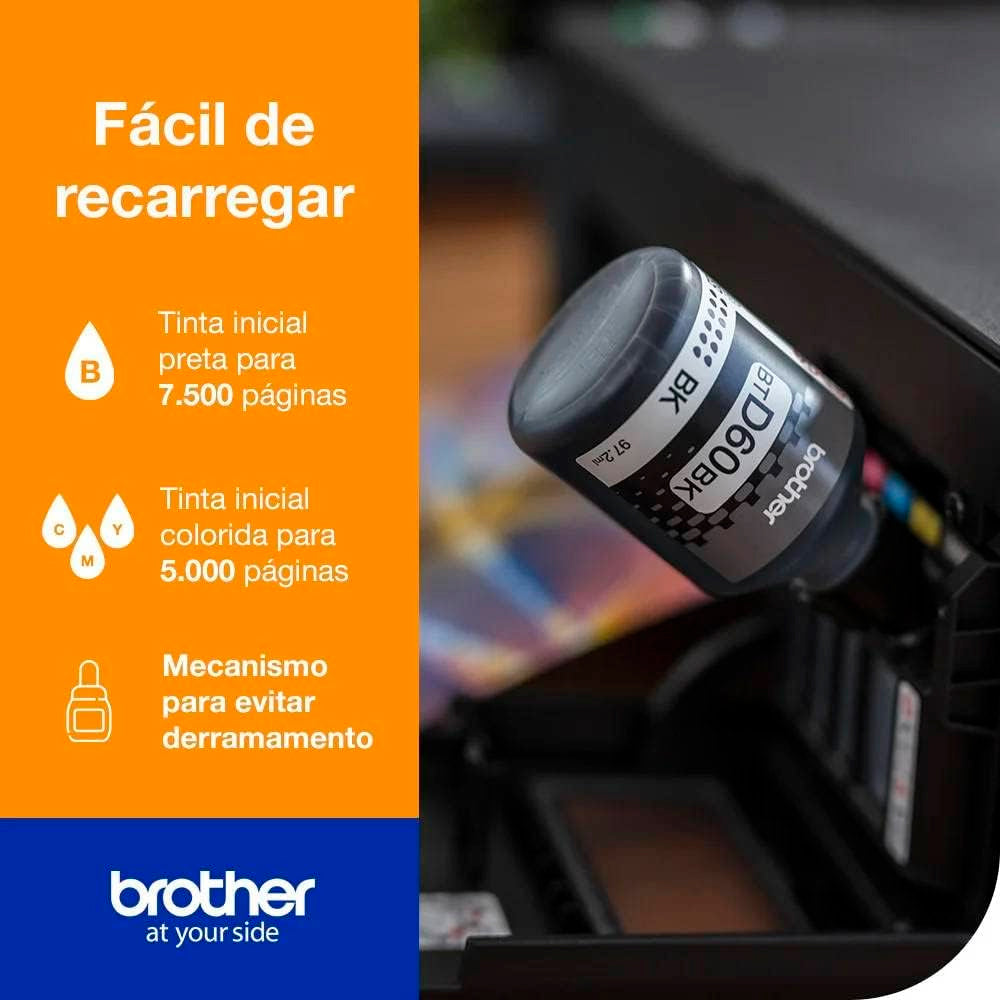 Multifuncional Tanque de Tinta Brother InkBenefit DCP T420WV Wi Fi 220V