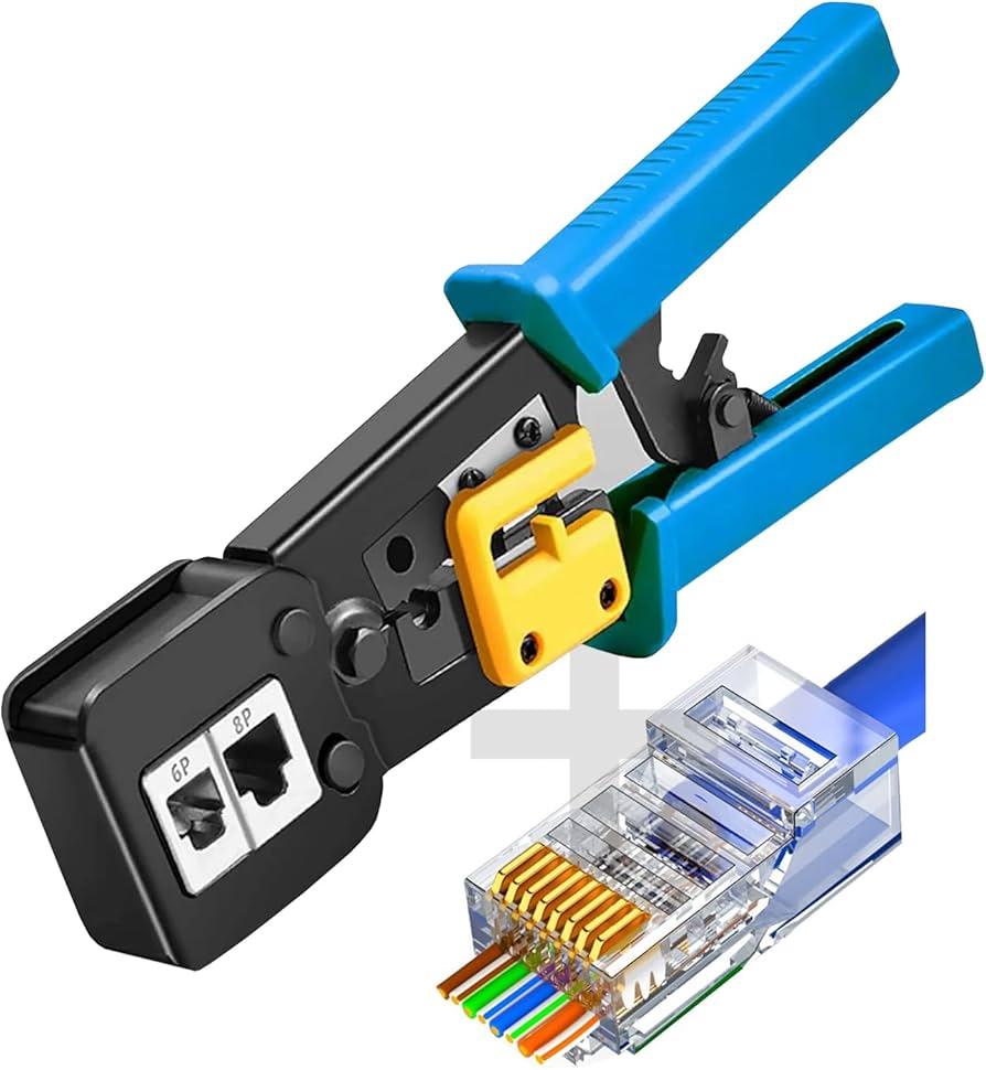 Alicate De Crimpar Cabo Rj12 Rj45 Conector Vazado EZ 6p 8p