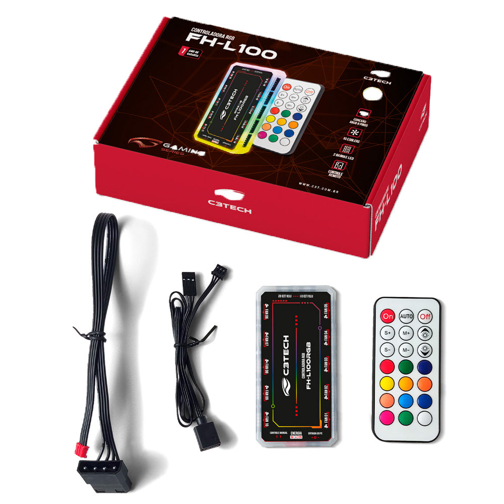 HUB Controlador de Fan ARGB FH-L100RGB C3Tech Gaming
