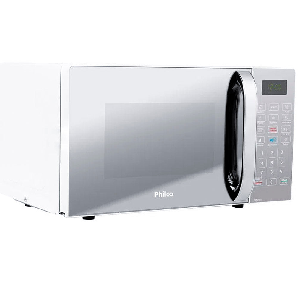 Forno Micro-Ondas Philco PMO23EB 20 L Tirar Odor Branco Espelhado 220V