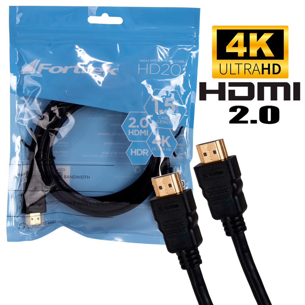 Cabo HDMI 1.5 Metros Fortrek 2.0 Com Suporte 4K - HD201, 70590
