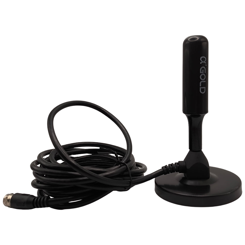 Antena Digital HDTV, 5 Metros, 4.0 DBi, Base Magnética, A'Gold, CB20