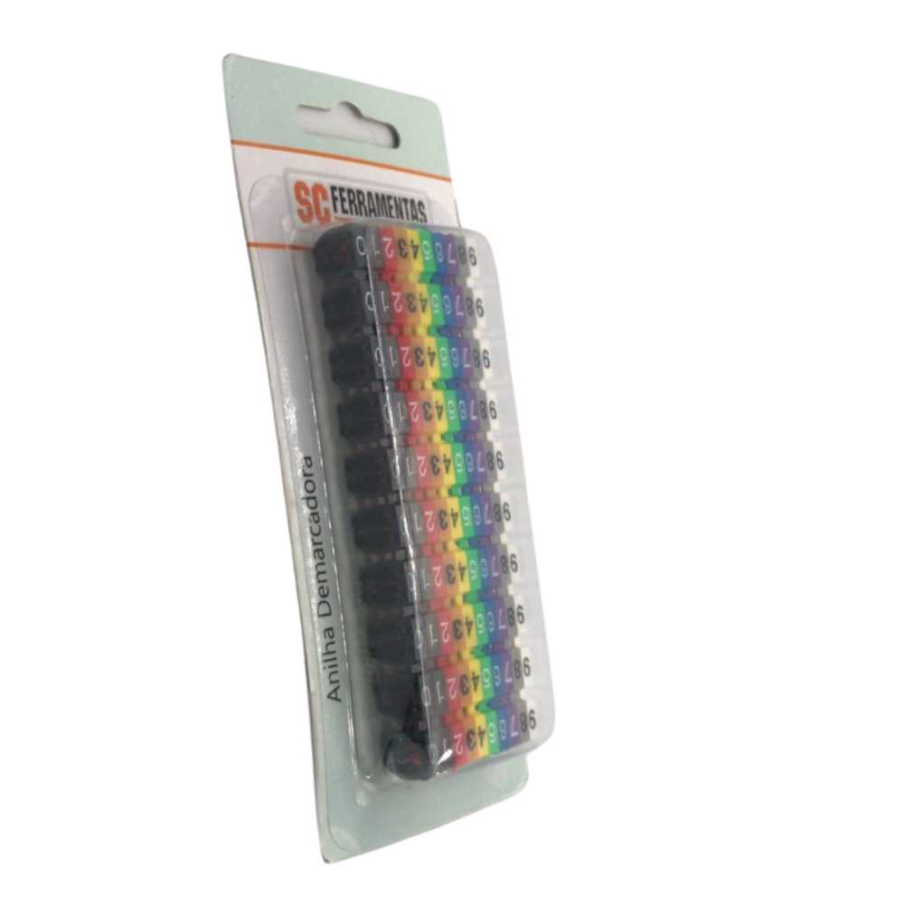 Anilha Demarcadora Para Cabos 6.0MM Com Numeros de  0 A 9,  K-GL-6020-D